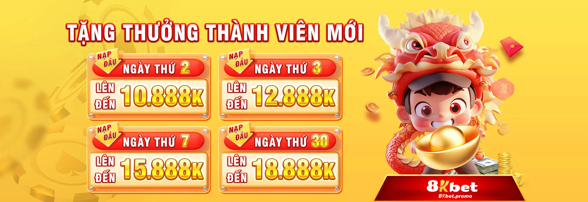 Tặng thưởng thành viên mới 8kbet